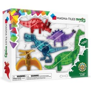 Magna-Tiles | Dino 5-Piece Magnetic Construction Set Dinosaurs Toy